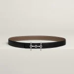 H Equestre belt buckle & Reversible leather strap 24 mm